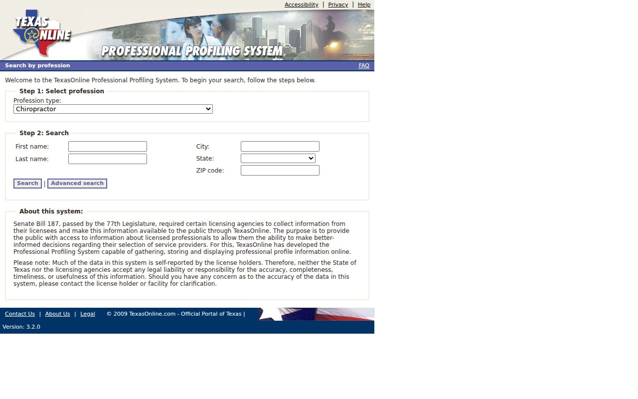 Spring neighbors Texas professional profile search screen